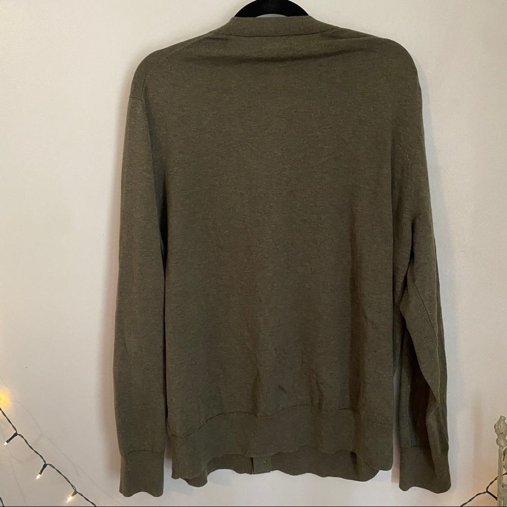 Brooks Brothers Cotton Green Sweater Cardigan - Picture 5 of 6